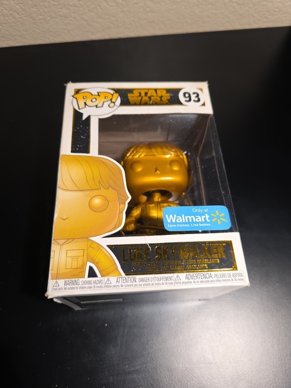 Star Wars Gold Chrome Luke Skywalker Pop! #93 Figure